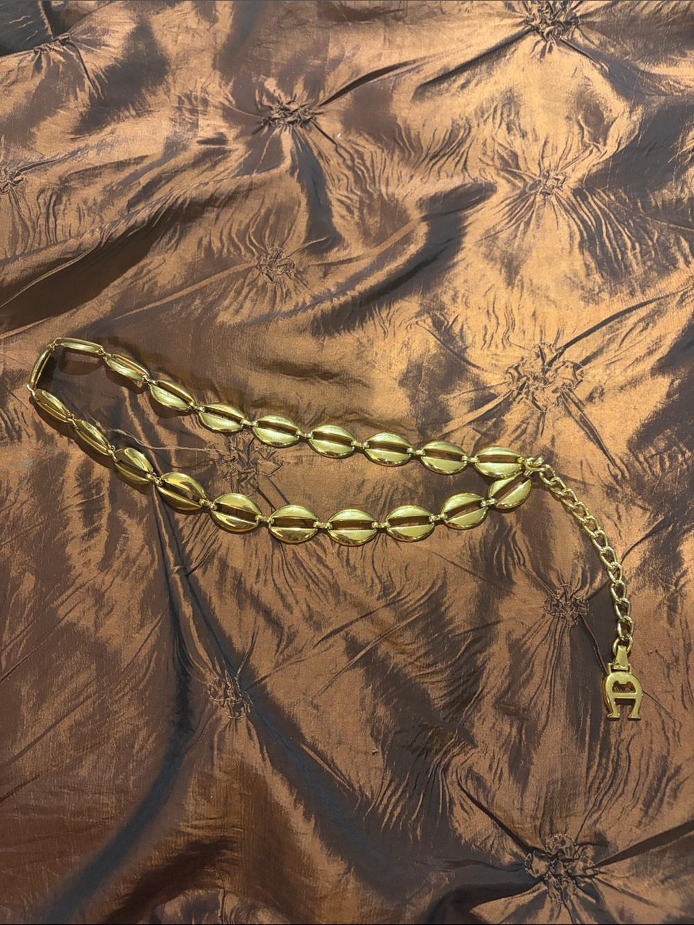 Vintage Etienne Aigner Gold Chain Link Belt